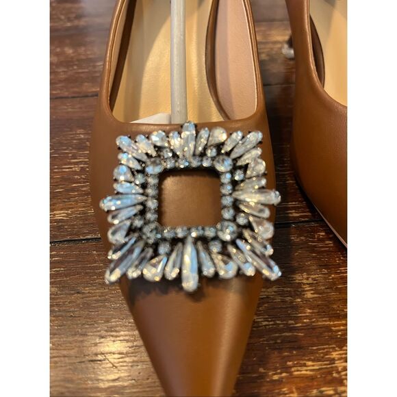 C.Paravano Women's Pumps I Pointed Toe Kitten Heel I Closed Toe Dress Pump -9.5 - Picture 6 of 9